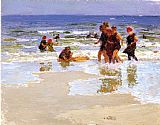 Edward Henry Potthast At the Seashore II painting